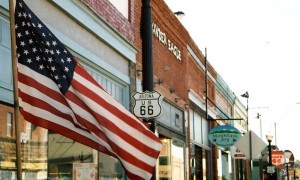 Image of Route 66 marker in Arizona USA